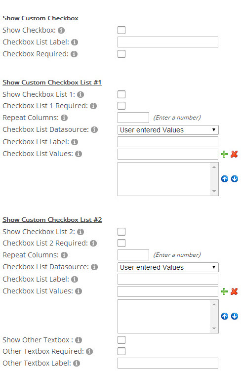 Custom Checkboxes