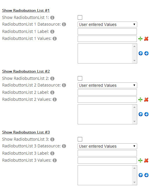 Customs Radiobuttons